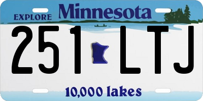 MN license plate 251LTJ