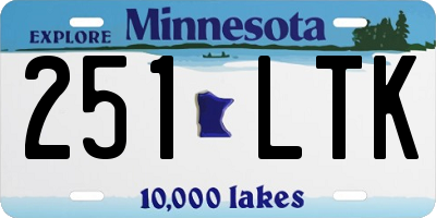 MN license plate 251LTK