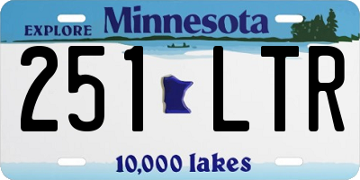 MN license plate 251LTR