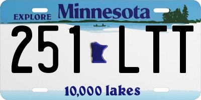 MN license plate 251LTT