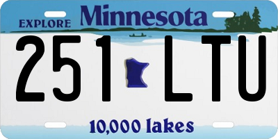 MN license plate 251LTU