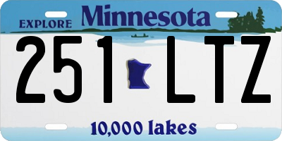 MN license plate 251LTZ