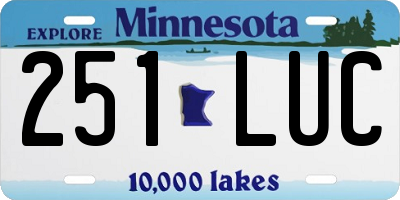 MN license plate 251LUC