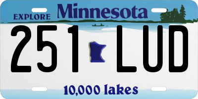 MN license plate 251LUD