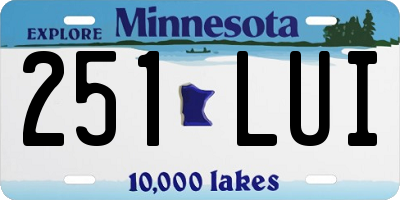 MN license plate 251LUI
