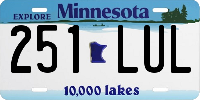 MN license plate 251LUL