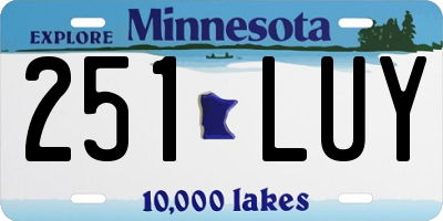 MN license plate 251LUY