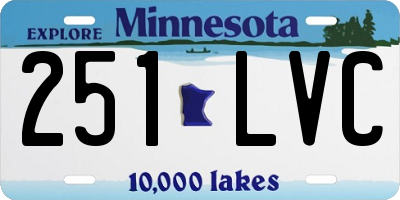 MN license plate 251LVC