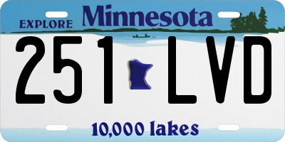 MN license plate 251LVD