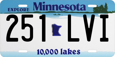 MN license plate 251LVI