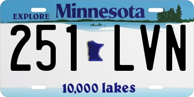 MN license plate 251LVN