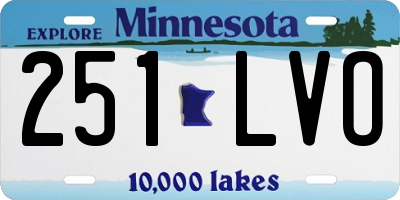MN license plate 251LVO