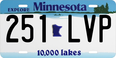 MN license plate 251LVP