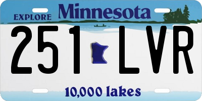 MN license plate 251LVR