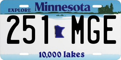 MN license plate 251MGE