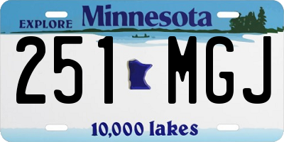 MN license plate 251MGJ