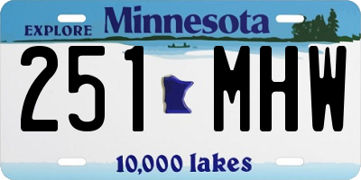 MN license plate 251MHW