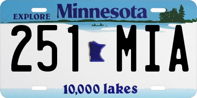 MN license plate 251MIA