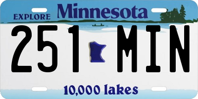 MN license plate 251MIN