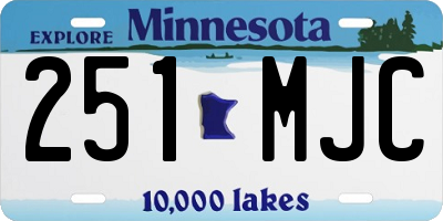 MN license plate 251MJC