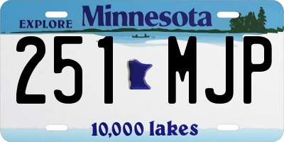 MN license plate 251MJP