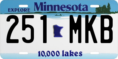 MN license plate 251MKB