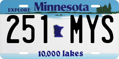 MN license plate 251MYS