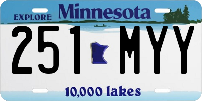 MN license plate 251MYY