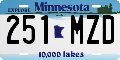 MN license plate 251MZD