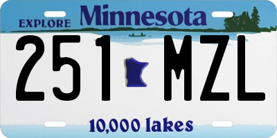 MN license plate 251MZL