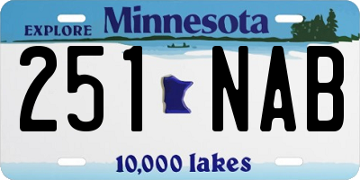 MN license plate 251NAB