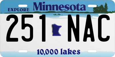 MN license plate 251NAC