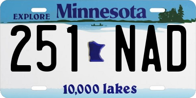 MN license plate 251NAD