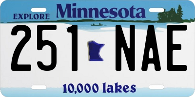 MN license plate 251NAE