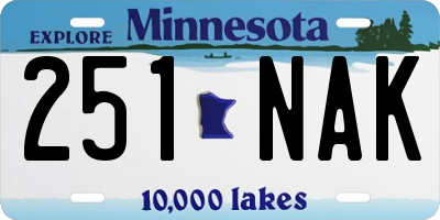 MN license plate 251NAK