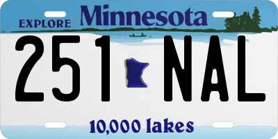 MN license plate 251NAL