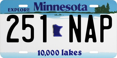MN license plate 251NAP