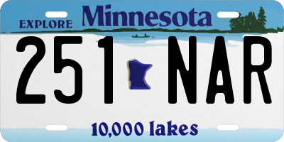 MN license plate 251NAR
