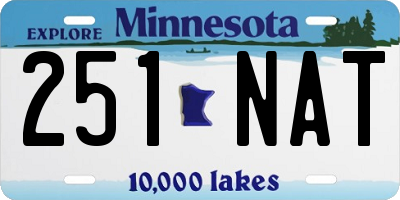 MN license plate 251NAT