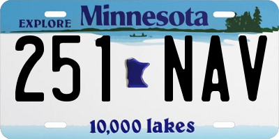MN license plate 251NAV