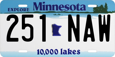 MN license plate 251NAW