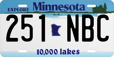 MN license plate 251NBC