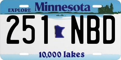 MN license plate 251NBD