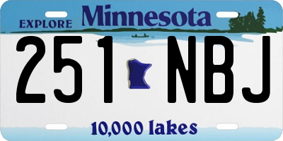 MN license plate 251NBJ