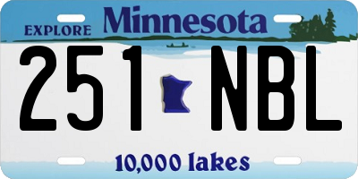 MN license plate 251NBL