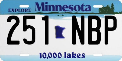 MN license plate 251NBP