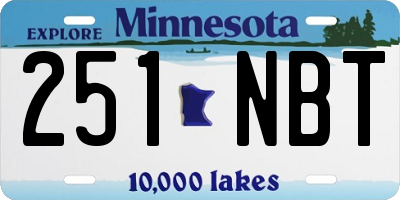 MN license plate 251NBT
