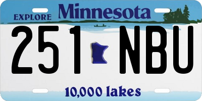 MN license plate 251NBU