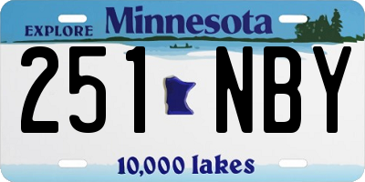 MN license plate 251NBY