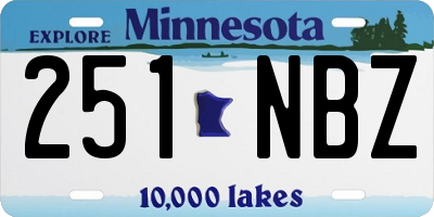 MN license plate 251NBZ